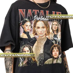 [Sale Up To 40%] Natalie Portman Vintage T-Shirt, Gift For Woman and Man Unisex T-Shirt