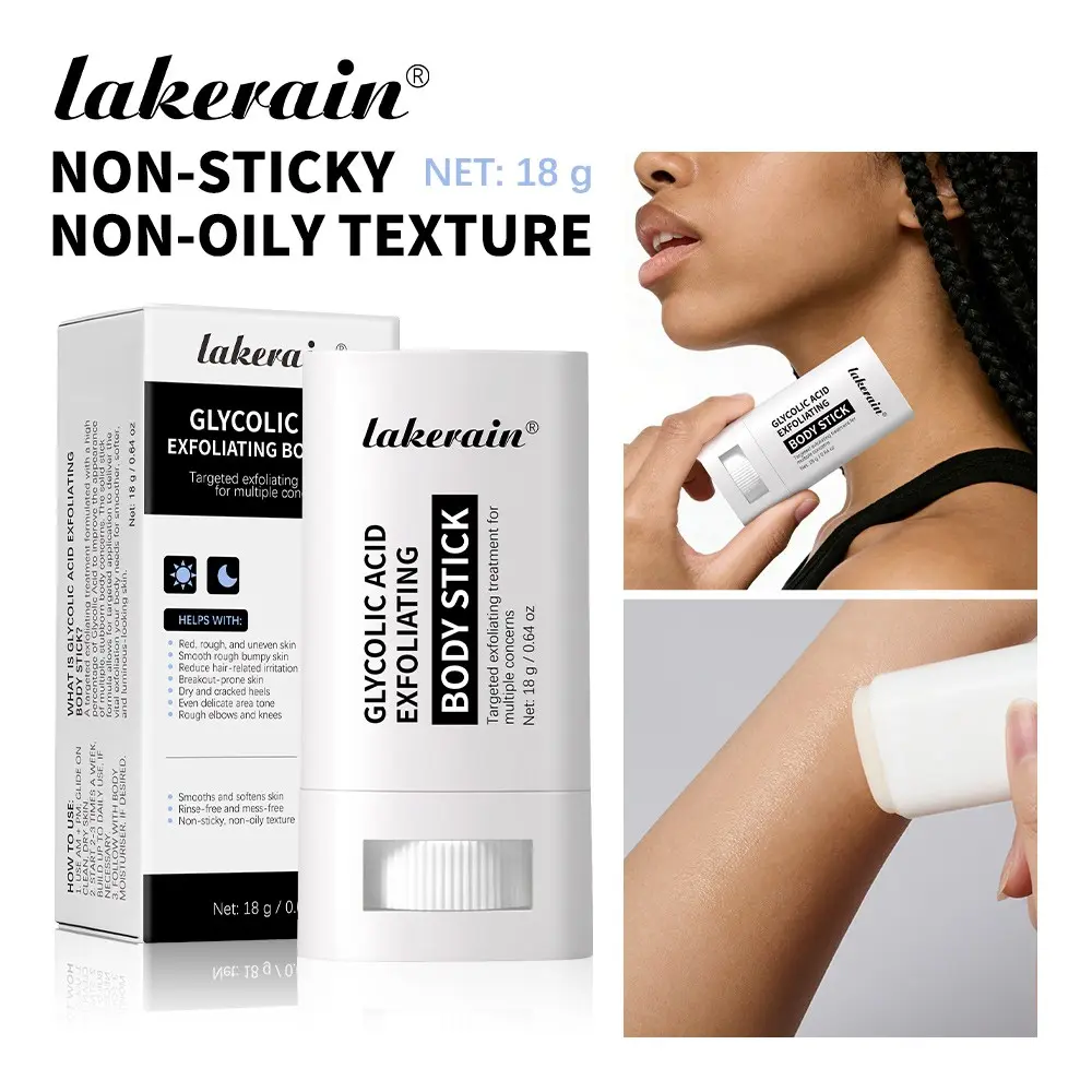 Lakerain Exfoliating Body Duo, Exfoliating Body Care, Exfoliating Body Stick, Dead skin remover, for Rough & Bumpy Skin, Gentle Exfoliation, Rinse-Free & Portable, Targets Keratosis on Elbows, Knees & Body