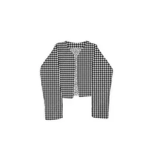 Anthia Gingham Black/White Cropped Jacket