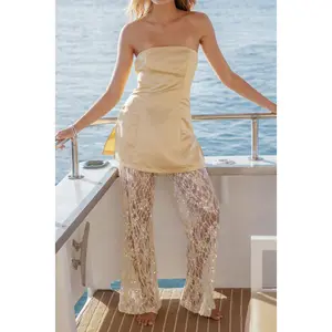 Oxley Strapless Jumpsuit - Mango Sequin