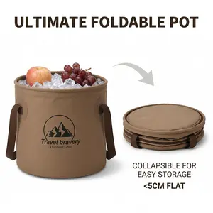 20L Collapsible PVC Water Bucket for Camping and Travel Portable Outdoor Folding Container