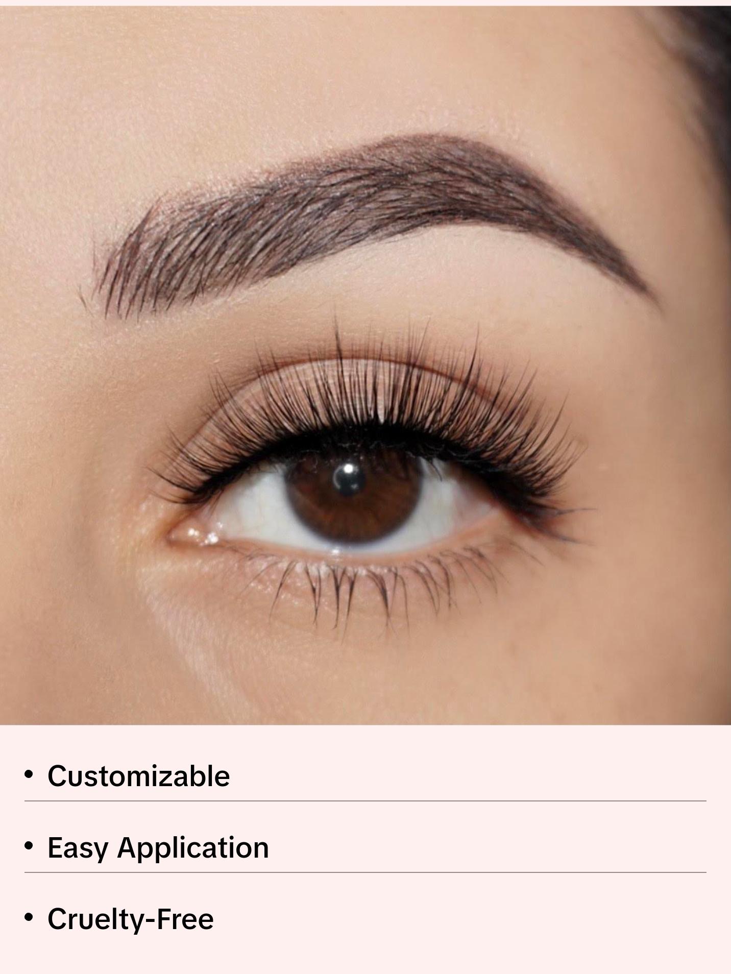 LashyBox Luxury DIY Lash Extensions Bundle - Natural Bold Dramatic Styles Synthetic Silk False Eyelashes Set with Glue Seal Applicator