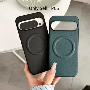 Select model for purchase Compatible with Google Pixel 9/8/7/10 Pro XL Luxury PU Leather Magnetic Wireless Charging Protection Back Cover Casing