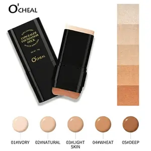O'CHEAL concealer, waterproof, brightening, dual-head design with built-in brush, flawless concealing, moisturizing solid, cosmetics for women and girls