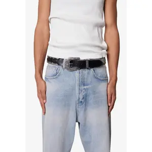 mnml Turquoise Studded Belt - Black