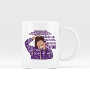 Jackie Dad's Dead Mug | Ros.anne Quote Mug