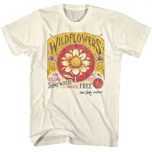 Tom Petty Wildflowers Natural T-Shirt, Vintage Unisex Tshirt all size S to 3XL