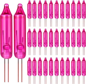 200 Count 2.5V Christmas 50/100/150/200 Count Mini Incandescent Wire String Lights Replacement Bulbs Indoor/Outdoor Christmas Lights Decorations for Home Xmas Tree (Pink)