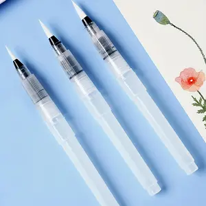3pcs Reusable Water Brush Pens - Perfect for Watercolor Painting & Calligraphy - Water-Based Ink - Suitable for Students & Artists - Ideal Gift for Art Lovers - Brush Marker Pen