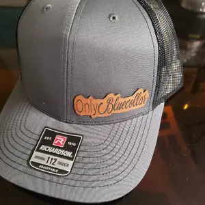 Richardson 112 laser engraved leather patch hats