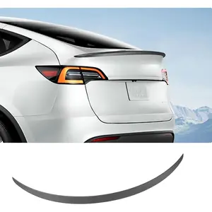 BASENOR Tesla Model Y Spoiler ABS Material Rear Spoiler Wing OEM Rear Trunk Lip Model Y Accessories Matte Carbon Fiber Proprietary Design Custom Fit 2020-2024