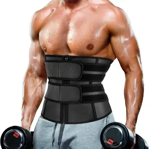 Men's Waist Shaping Belt with Zipper, Waist and Abdomen Slimming, Two Magic Stickers, Breathable Waist Shaping Belt