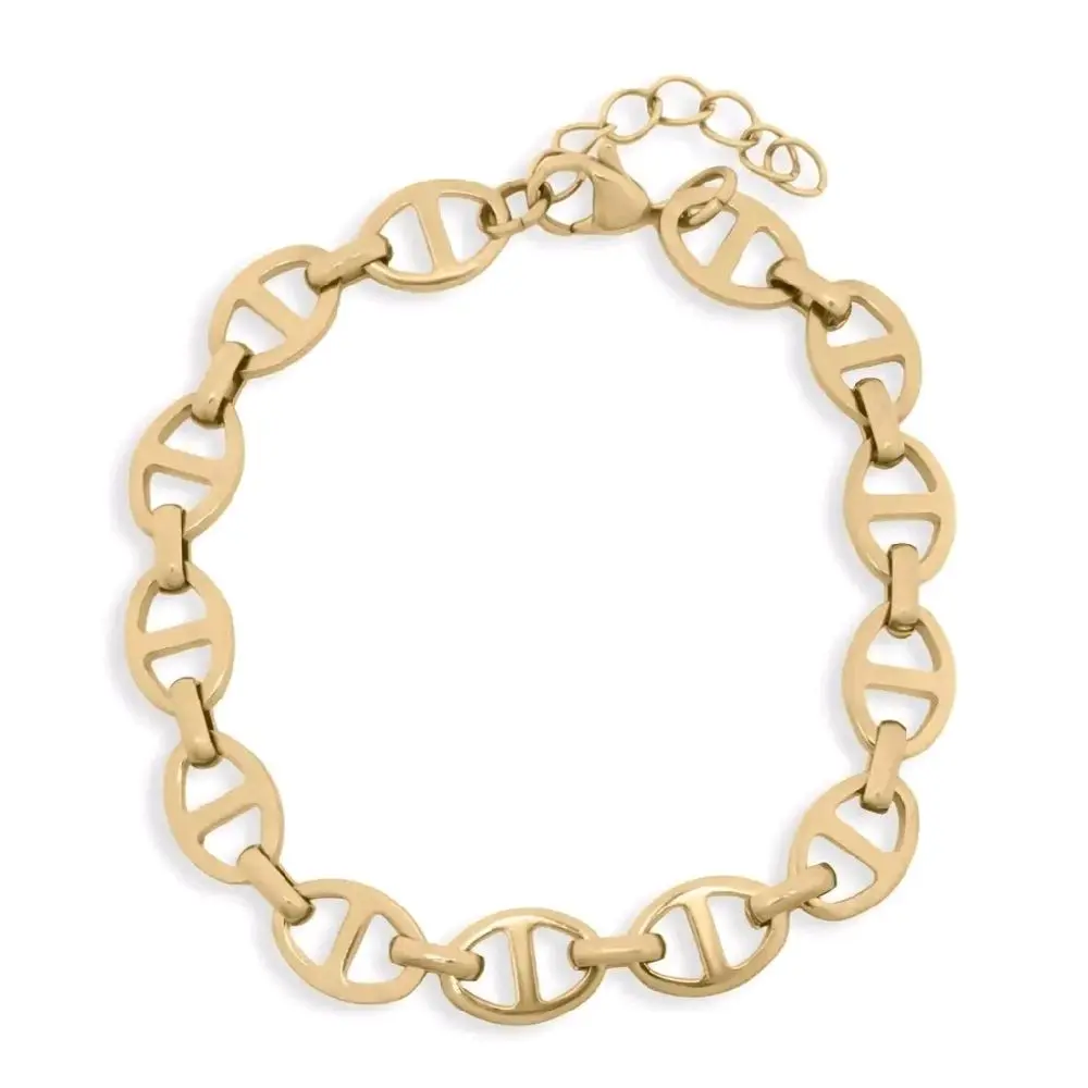 18k Gold PVD Plated | Stainless Steel | Waterproof |  Non-Tarnish |  Hypoallergenic Bracelet