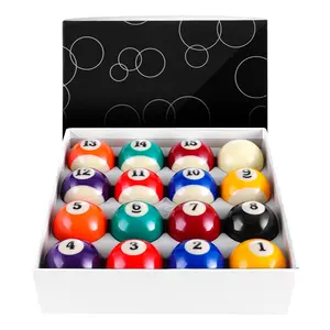 Billiard Balls Set 2-1/4" Regulation Size Pool Table Balls for Replacement (16 Resin Balls), 1 1/2" Children Pool Ball