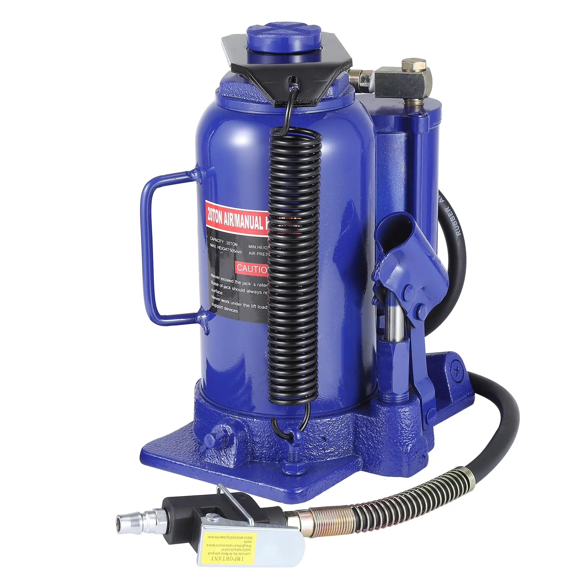 GARVEE Pneumatic Air Hydraulic Bottle Jack with Manual Hand Pump, 5 Ton Capacity, for Auto Repair and House Lift