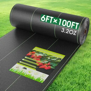 2Pcs Premium Heavy-Duty Woven Weed Barrier Fabric, High Permeability Weed Control Cloth for Flower Beds & Landscape Geotextile Underlayment pad holder shoe cabinet storage Tall Indoor Metal Plant Stand