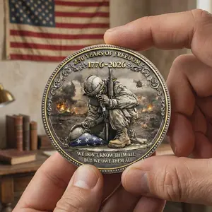 Fallen Heroes Tribute Metal Coin – 250th Anniversary Personalized Gift