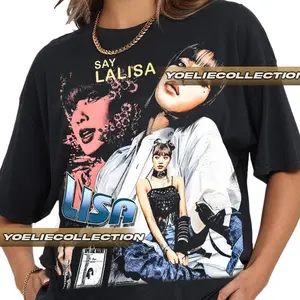 Limited Lisa Vintage T-Shirt,Blackpink K POP Hip HOP Music Gift For Woman and Man Unisex T-Shirt
