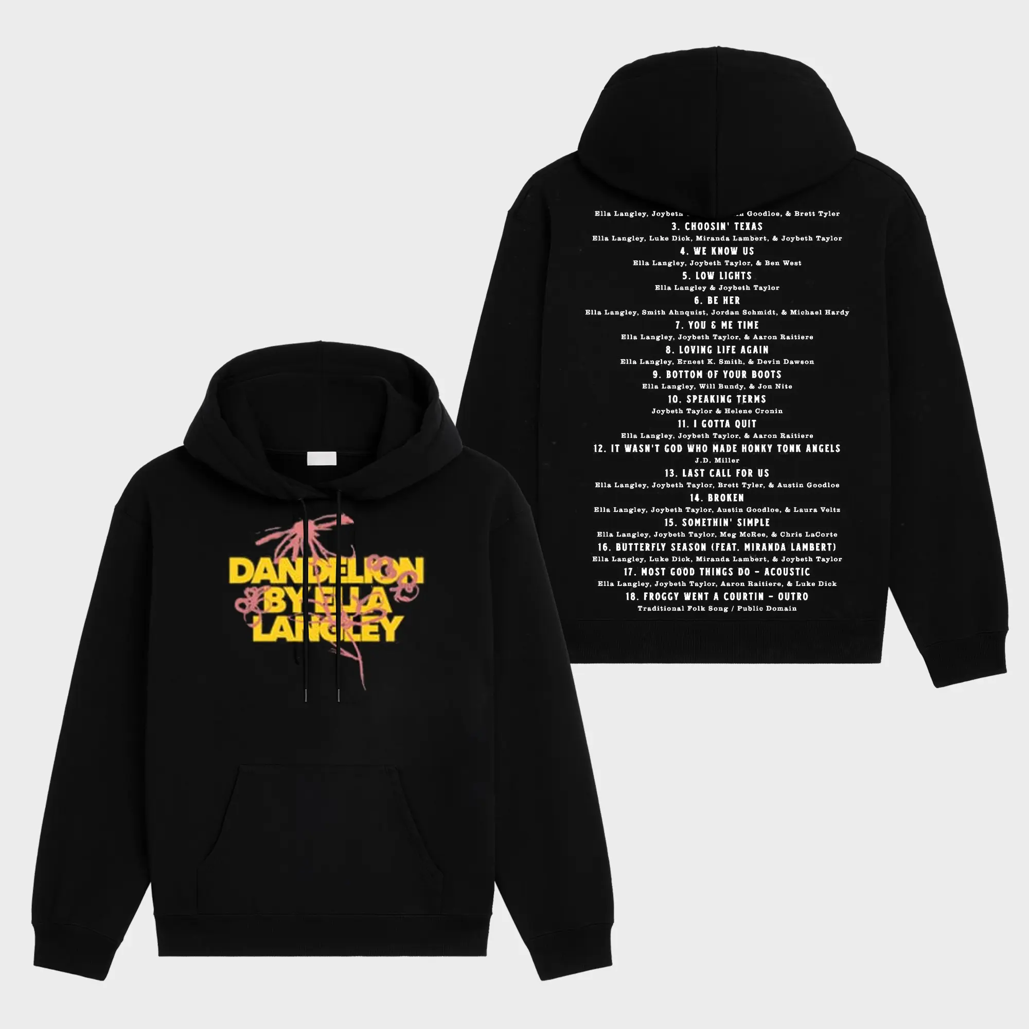 Langley Dandelion Tour Dandelion New album 2026 v2 Unisex Oversized Premium Cotton Hoodie Sweater T-Shirt, The Ella Fellas Hoodie Sweater T-Shirt , Vintage Music Merch Sweatshirt Hoodie T-Shirt, Music Country Style, New Album Gift For Fans