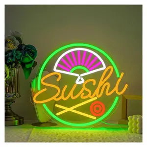 Sushi Neon Wall Decoration Colorful USB-powered Light For Japanese Restaurant Home Bar Kitchen Cafe Decoration