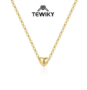TEWIKY Gold Heart Shape Pendant Magnetic Necklace for Women Dainty Fashion Layer Stacking Initials Choker Necklace Hypoallergenic & Durable Gold Necklaces for Women Fashion Jewelry Love Party Gift for BlackFriday