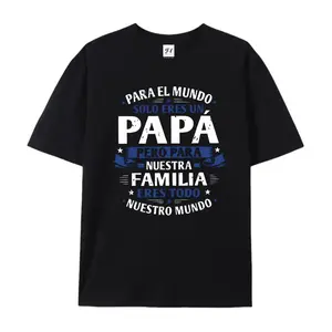 Spanish "Para El Mundo Solo Eres Un Papá" Latino Dad Graphic Cotton T-Shirt, Father's Day Comfort Tee, Family Fashion Outfit, Oversized Casual Shirt, Birthday & Latino Father Gift For Him