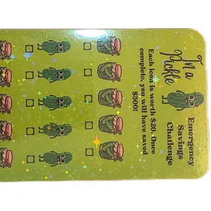 Mini Emergency Savings Challenge Tracker Money Saving Tracker Cardstock 5mil Laminated Reusable Fits Any A6 Binder