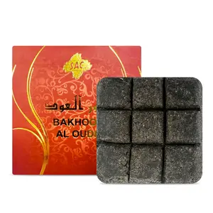 sac Luxury Bakhoor Al Oudh Scented Blocks 9 Grids Handcrafted Pakistani Oud Incense for Muhabbat Room Cloth Perfuming Easy Breakable Chocolate Style Design Set Long Lasting Fragrance  bakhoor