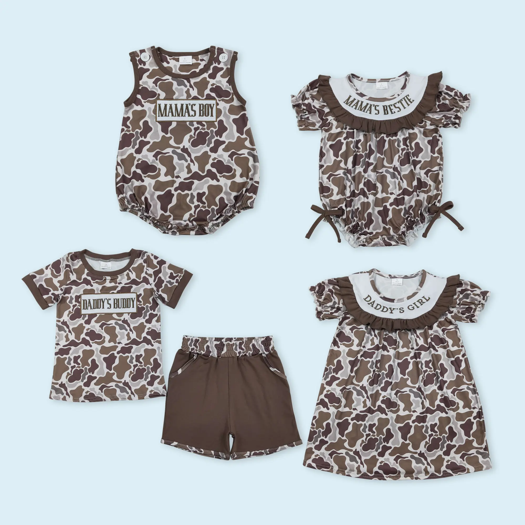 Daddys Girl Mamas Bestie Kids Girls Mothers day Fathers Day Matching Outfit