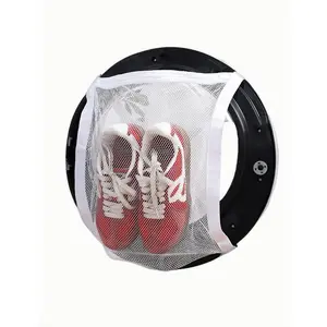 Reusable Mesh Shoe Drying & Washing Bag, Heavy Duty Laundry Bag with Elastic Band for Sneakers, Boots & Footwear, Machine Washable Dryer Bag, Multi-Functional Home Essentials for Shoe Care