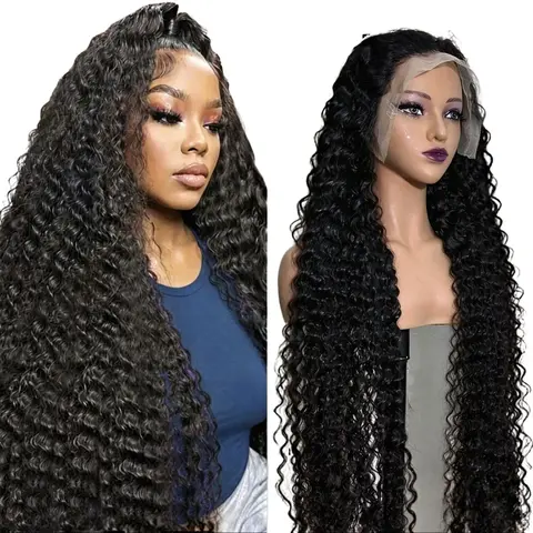[30 inch only $129]DROSUUD 30 Inch Lace Front Wigs Human Hair Deep Wave 13x6 HD Lace Frontal Wigs Human Hair 12A Pre Plucked Deep Wave Frontal Wig for Women Wigs Human Hair Natural Hairline