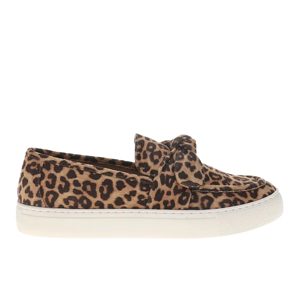 Corkys Womens Why Knot Leopard Slip On Sneakers Shoes Casual - Brown
