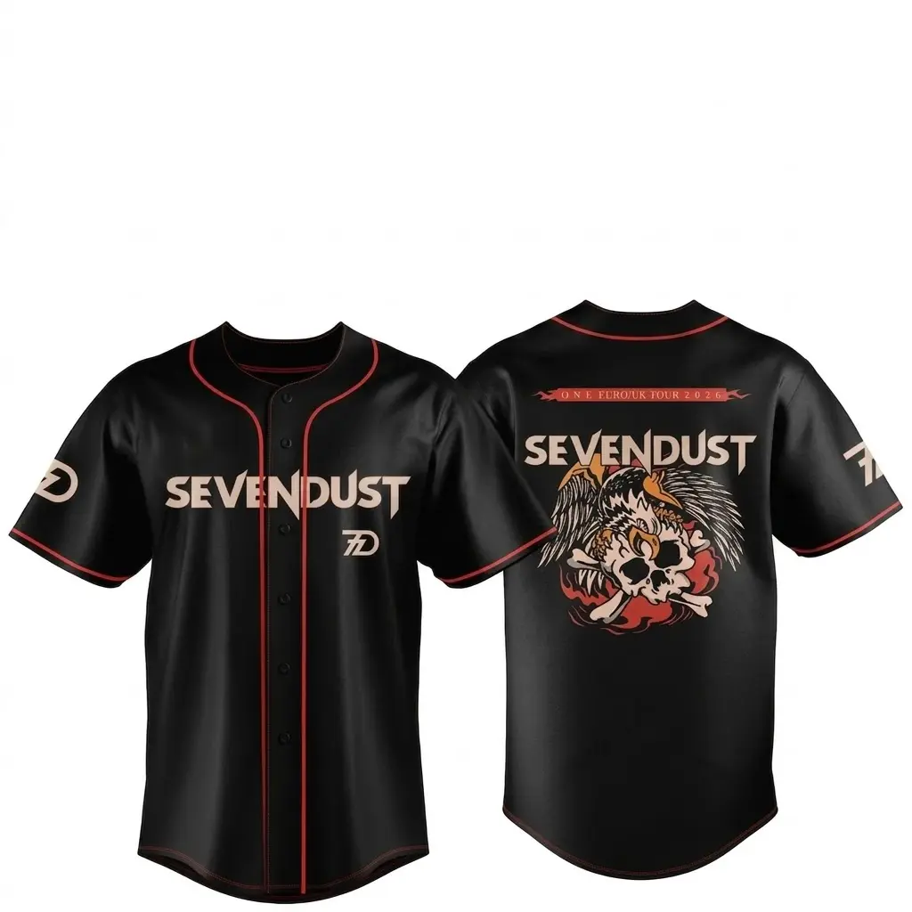 Sevendust Animosity Era Acoustic Session Commemorative Baseball Jersey Classic Cut Casual Sportswear HY4414