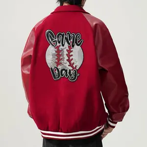 CY Game Day Iron On Patch Silver Sequin Large Embroidered Applique for Clothes Sweatshirts Jackets Team Uniforms Backpacks