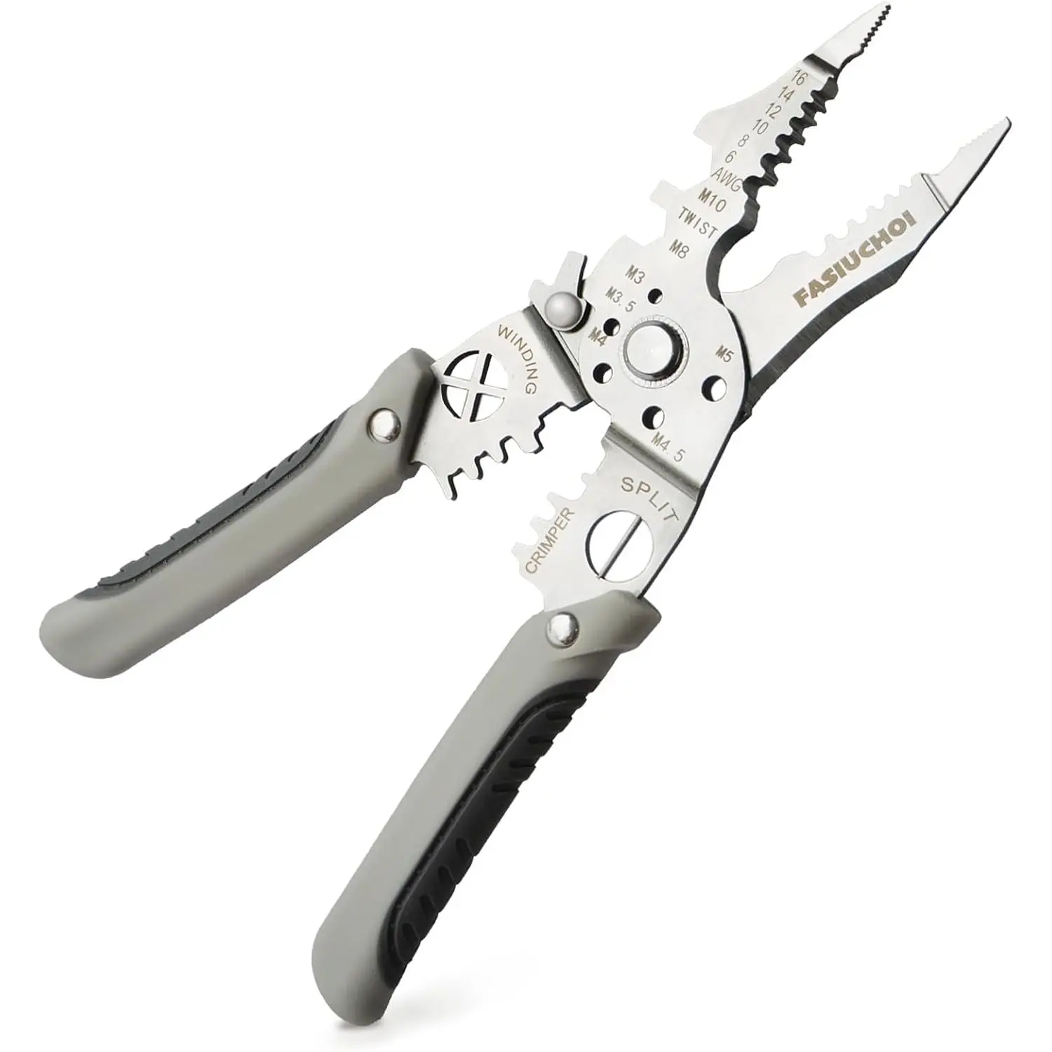 Multi-function Wire Stripper Electrical Tool, 9-in-1 Wire Cutter & Crimping Pliers, Adjustable AWG 6-16, Comfort Non-slip Grip, Fine Craft, Sturdy Hand Tool for Electrician Household Circuit Wiring Repair Project