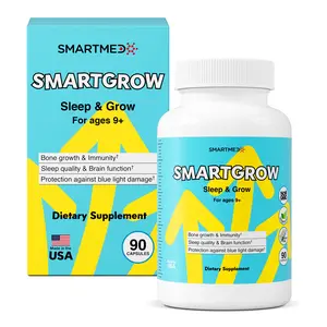 SMARTGROW Sleep & Grow Brain Height Growth Vitamins for Kids & Adults Brain Eye Supplement Healthcare Fitness Dietary Edible Natural