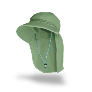 Farmers Defense Sun Hat - Forest Green - Sun Hat for Men & Women | Adjustable Strap & Neck Flap | Unisex Bucket Hat with UV Protection for Gardening, Fishing, Golfing, Beach, Outdoor Activities | UPF 50+