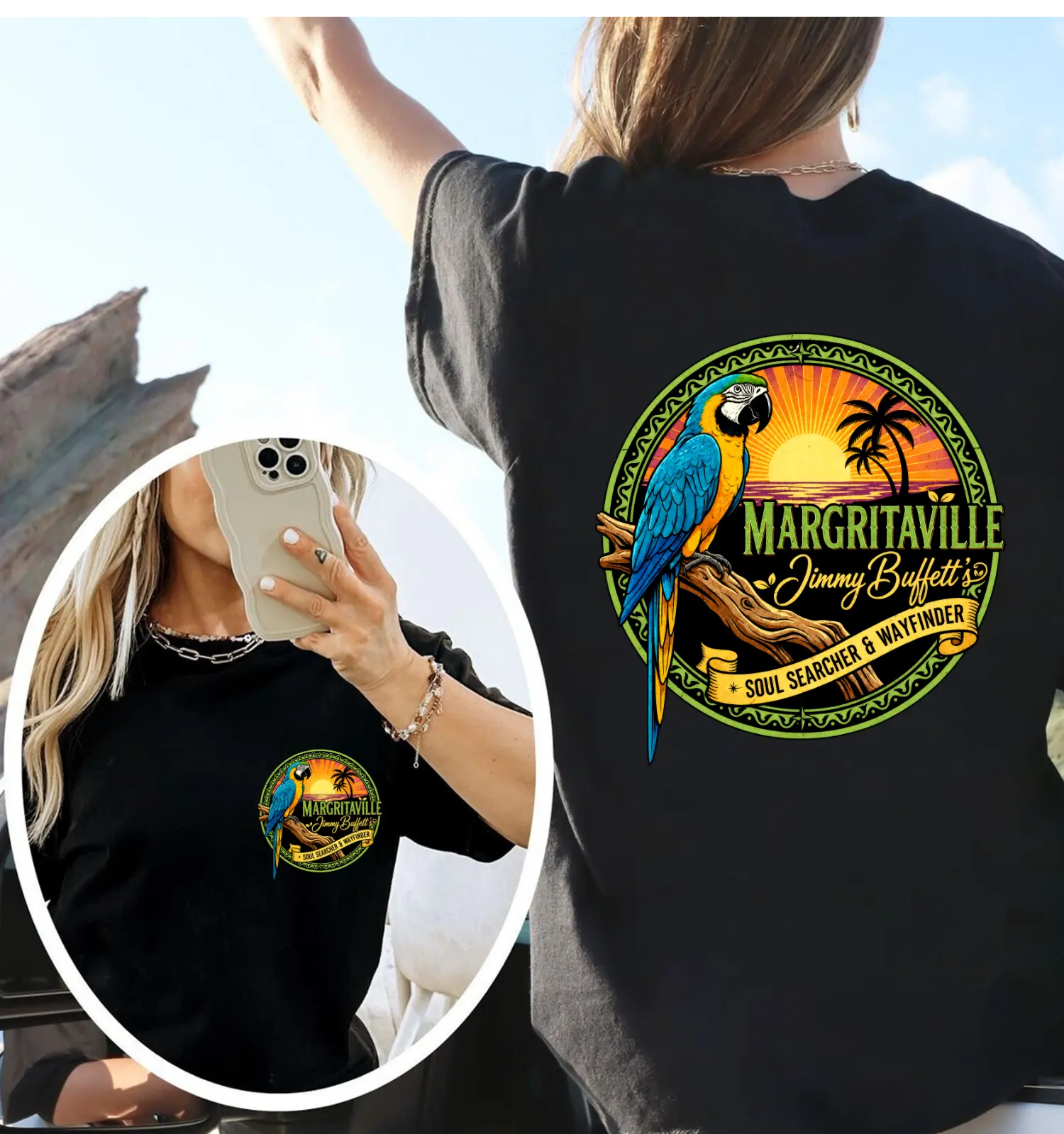 New Jimmy Buffett Margaritaville Graphics Tee, Vintage Jimmy Buffett  Shirt, Gift For Fan, 80s Music,. For Men  And Women