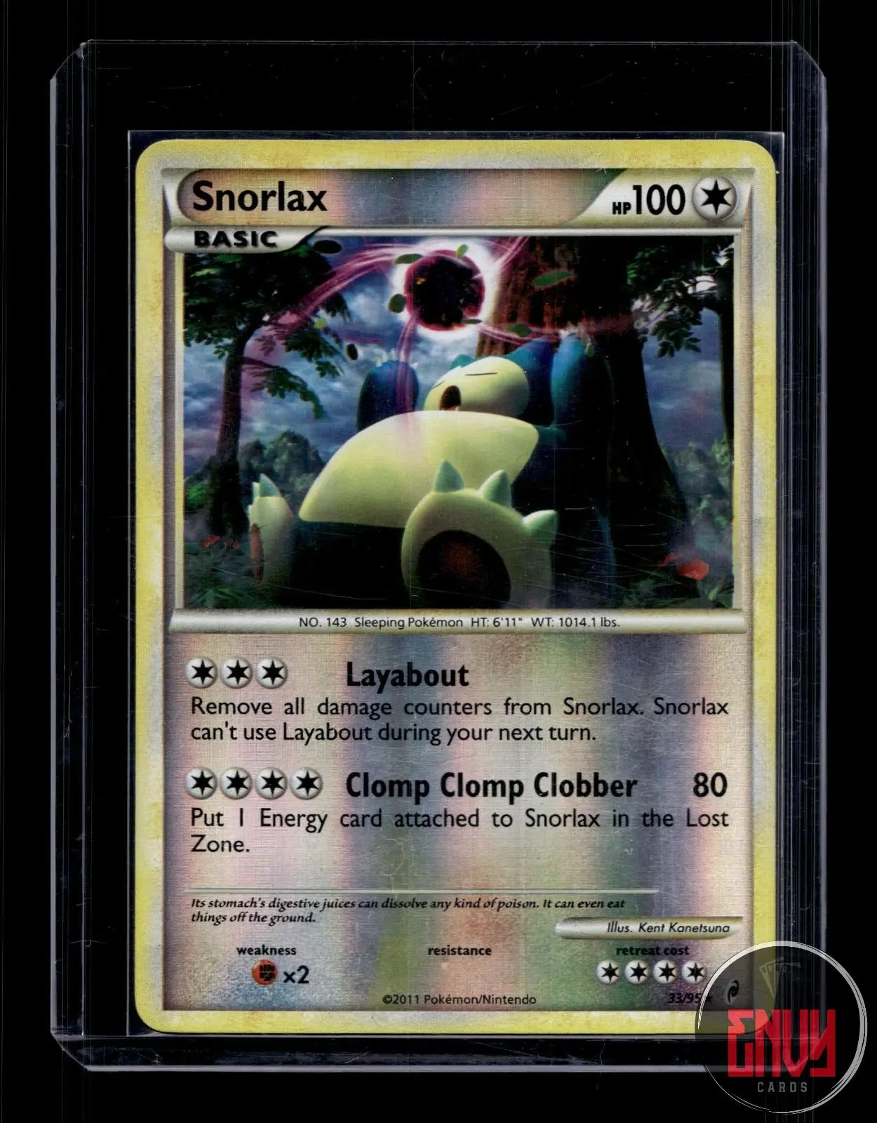 Snorlax Moderately Played 33/95 Rare Call of Legends Pokemon Reverse Holo