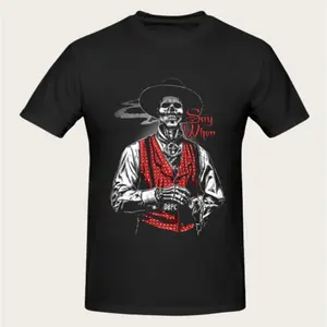 Doc Holliday "Say When" Old West Tombstone Western Cowboy Graphic T-Shirt Ghost Town Death Dealers Vintage Retro Tee Soft Cotton Casual Streetwear Western Frontier Shirt for Men Women Zombie Cowboy Horror Fan Gift Rodeo Style Tee