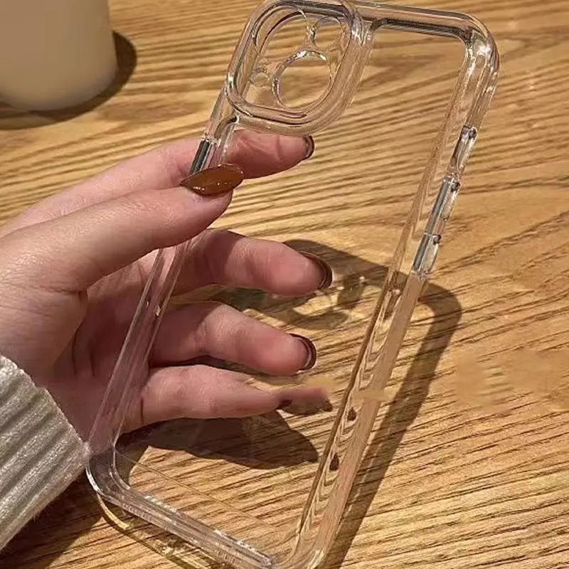 Clear TPU Phone Case, Anti-drop Shockproof Phone Protective Cover, Phone Accessory Compatible with iPhone 11 12 13 14 15 Pro Max