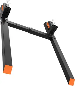 GARVEE 60" 2000 LBS Clamp On Pallet Forks with Adjustable Stabilizer Bar for Tractor Attachments, Skid Steer, and Loader Bucket - Durable and Versatile Forks for Heavy-Duty Use