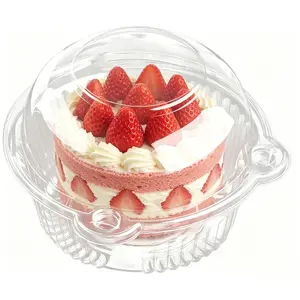Cupcake Holders Individual,50 PC Cupcake Containers Disposable Clear Plastic Single Muffin Dome Holders Cases Individual Cupcake Boxes Bulk