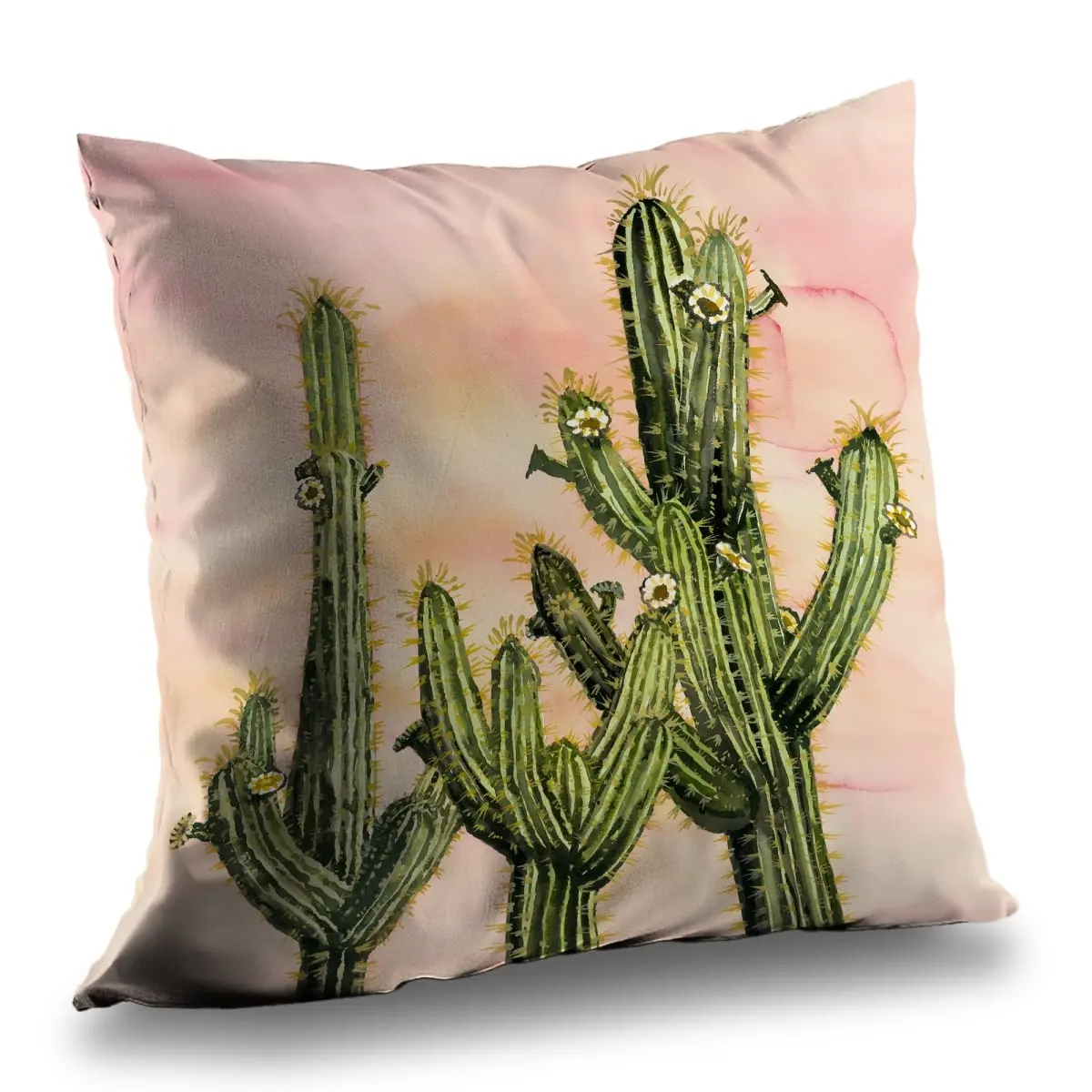 Begin Home Decor C1PT1414E9WP3E 14 x 14 in. Weberocereus Cactus Throw Pillow - Livingroom Botanical Decor