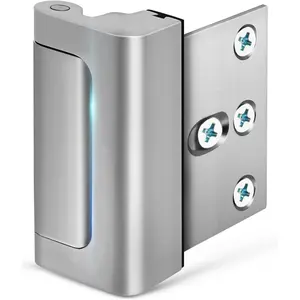Home Security Door Lock for Kids Safety, Childproof Reinforcement Latch for Front Door Withstand 800 lbs for Inside Swinging Doors, Upgraded Metal Child Safety Lock Defend Home