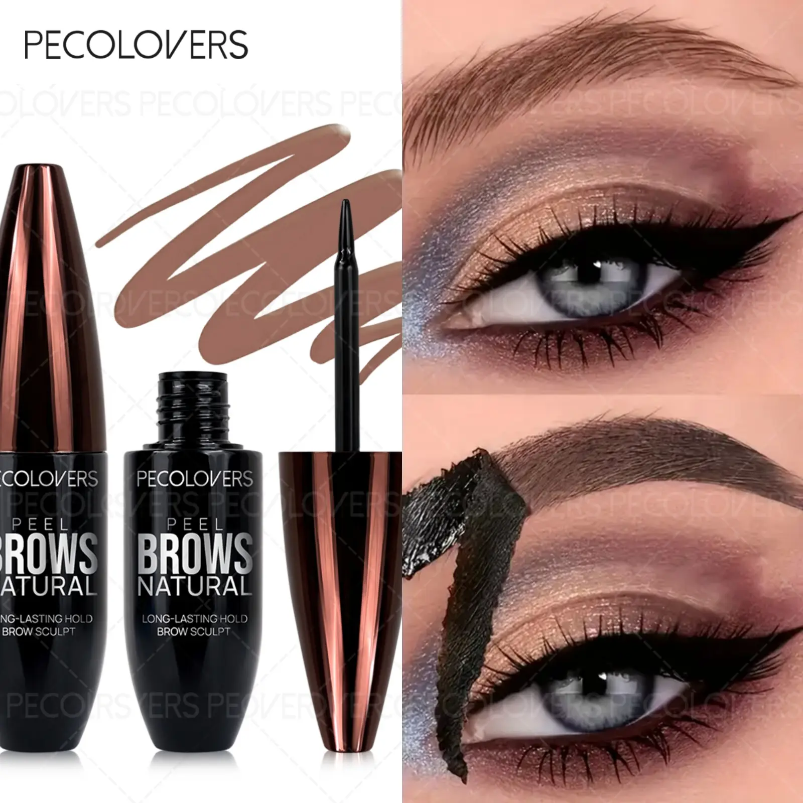 1PC Waterproof Peel-off Eyebrow Gel Semi-Permanent Coffee/black Eyebrow Tint Cream Permanent Transfer-Proof Eye Brow Tattoo Tint