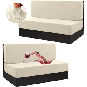 Dinette Cushion RV Covers - Stretch Camper Set (2 Backrest & 2 Bench Covers, Crizzle  )