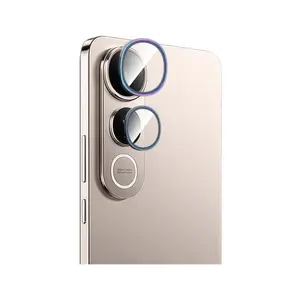 Vivo V50 Lite Metal Frame Lens Protector, Embedded Tempered Glass Eagle Eye Design, Full Coverage HD Protection, No Impact on Photography