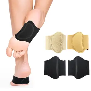 Arch Support Braces (Pair) for Plantar Fasciitis Relief - Adjustable Neoprene Arch Support Wraps with Gel Pads for Flat Feet High & Fallen Arch, Wear Over or Under Socks, Fits All Shoes
