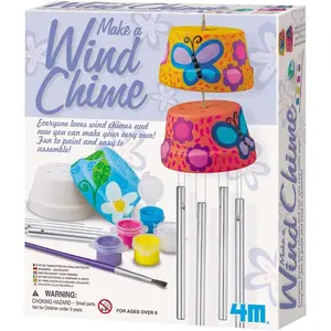 Make A Wind Chime Kit - Arts & Crafts Construct & Paint A Wind Powered Musical Chime DIY Gift for Kids, Boys & Girls